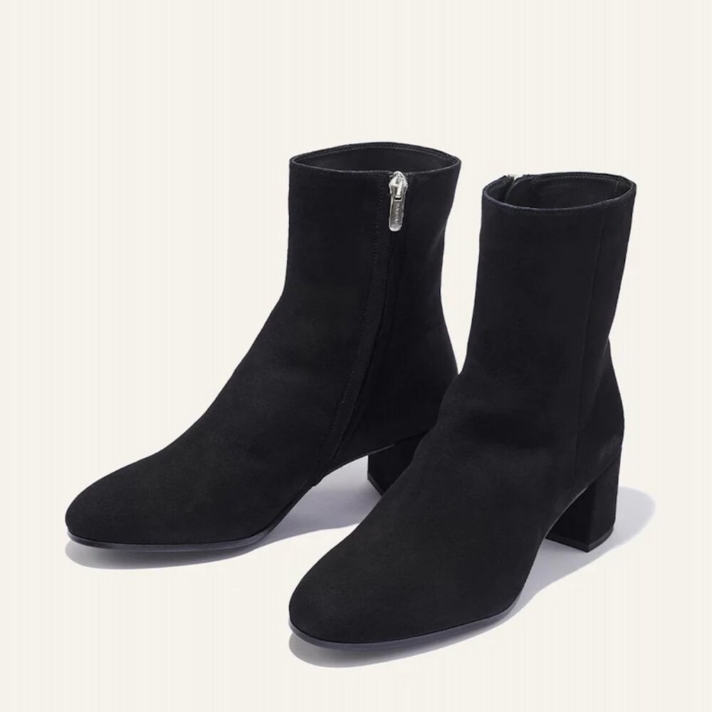 Margaux The Boot in Black Suede, Size 39.5 (US 9) Wide